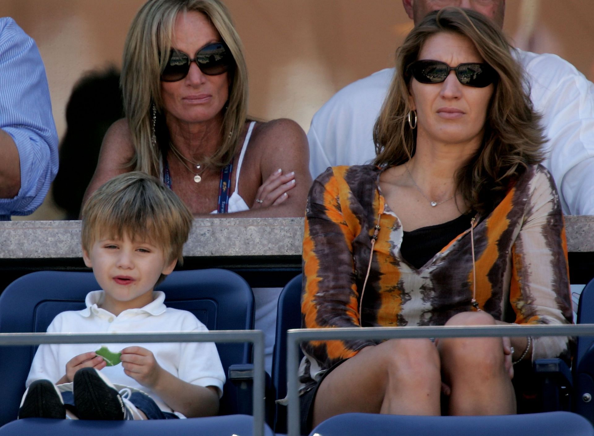 Jaden Agassi and mother Steffi Graf watching Andre Agassi play at the US Open - Source: Getty