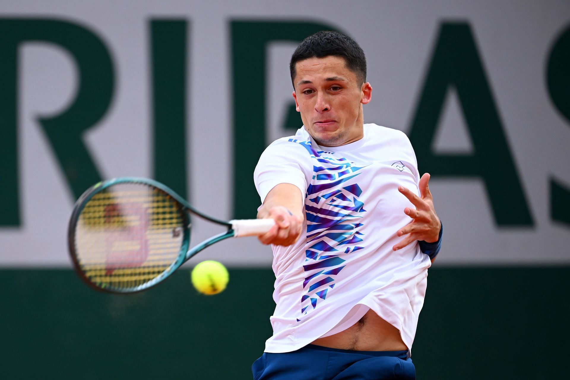 Harold Mayot in action at the 2024 French Open - Source: Getty