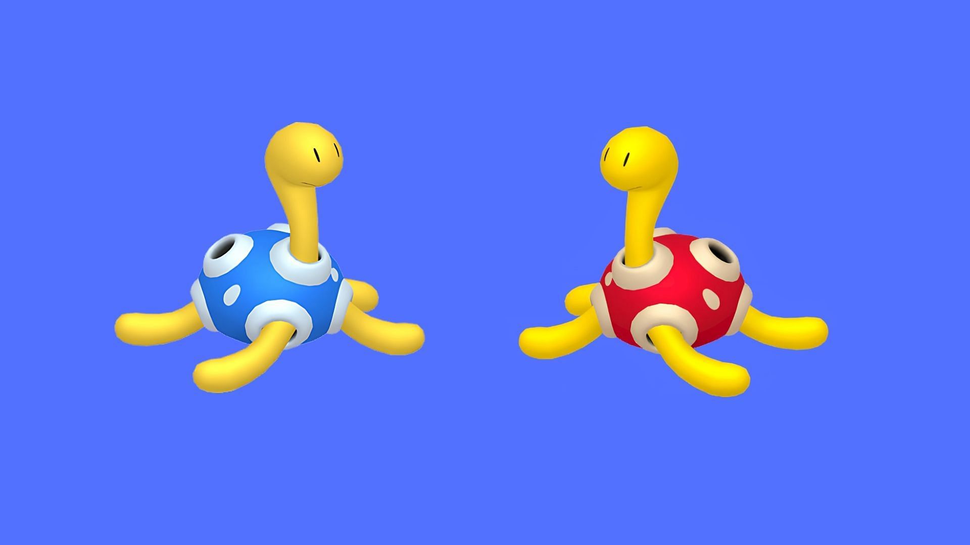 Shiny and regular variations of Shuckle (Image via The Pokemon Company)