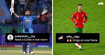 “Need a collab in real now”, “Kings on one frame” - Fans react as FIFA World Cup share image of Virat Kohli copying Cristiano Ronaldo celebration