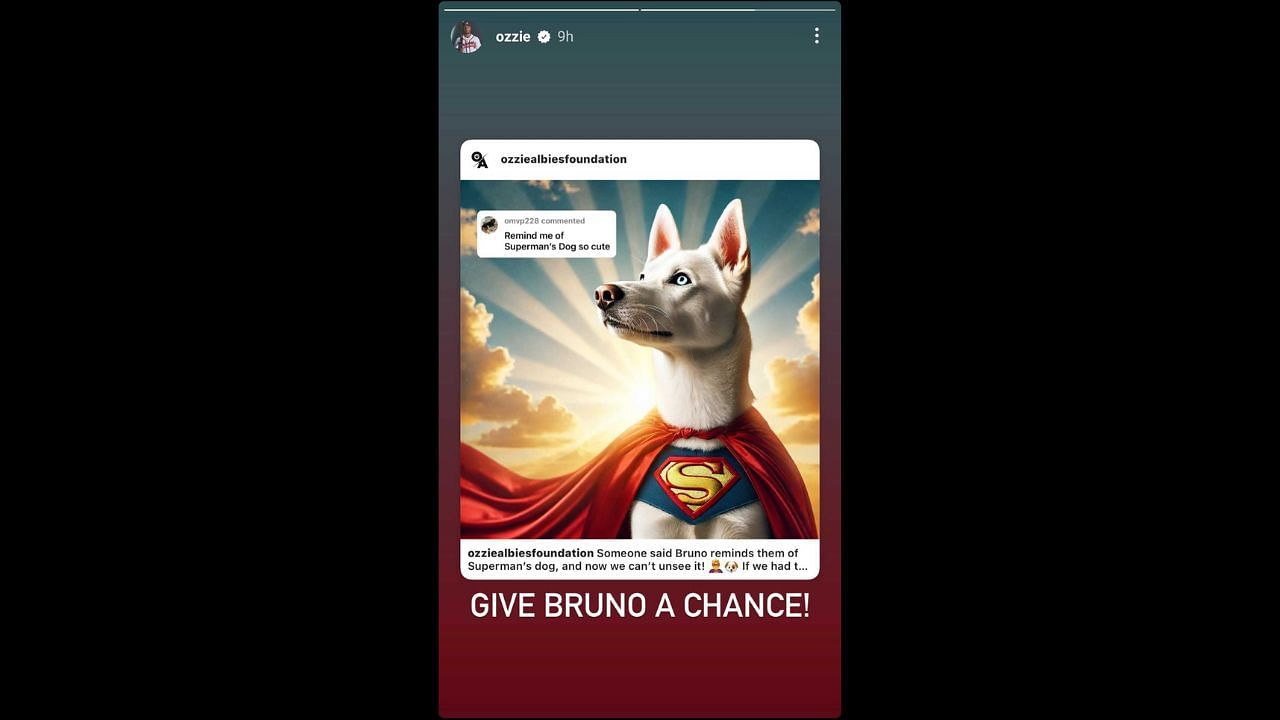 Screenshot of Albies&#039; Instagram story (Image from - Instagram.com/@ozzie IG Stories)