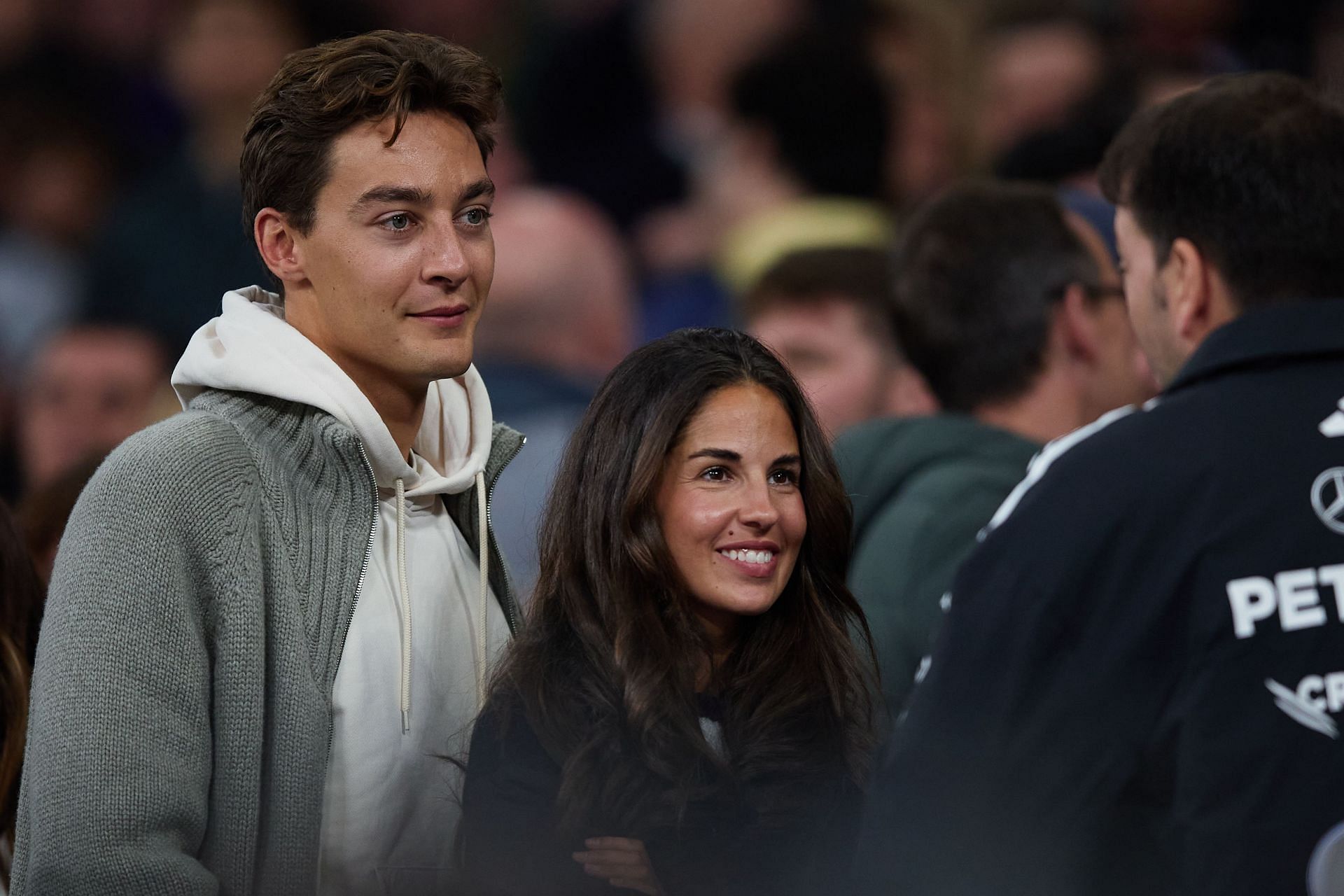 George Russell with girlfriend Carmen Mundt (Image Source: Getty)