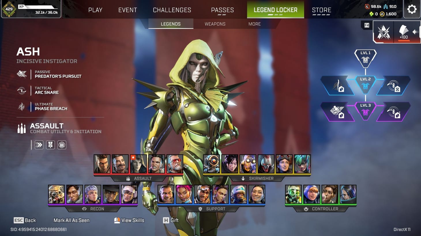 Best legends in apex