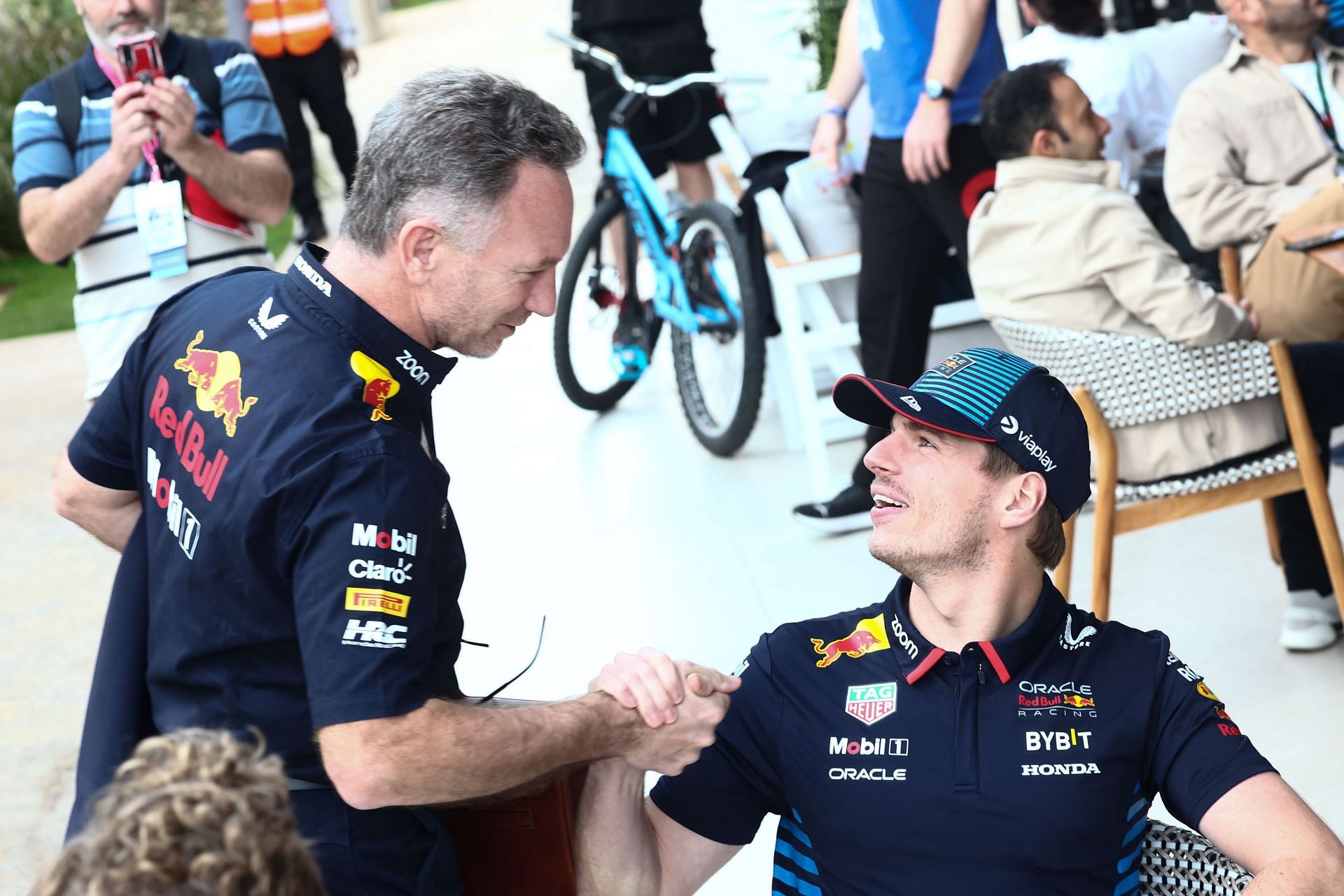 Christian Horner [L] with Max Verstappen [R] (Image Source: Getty)