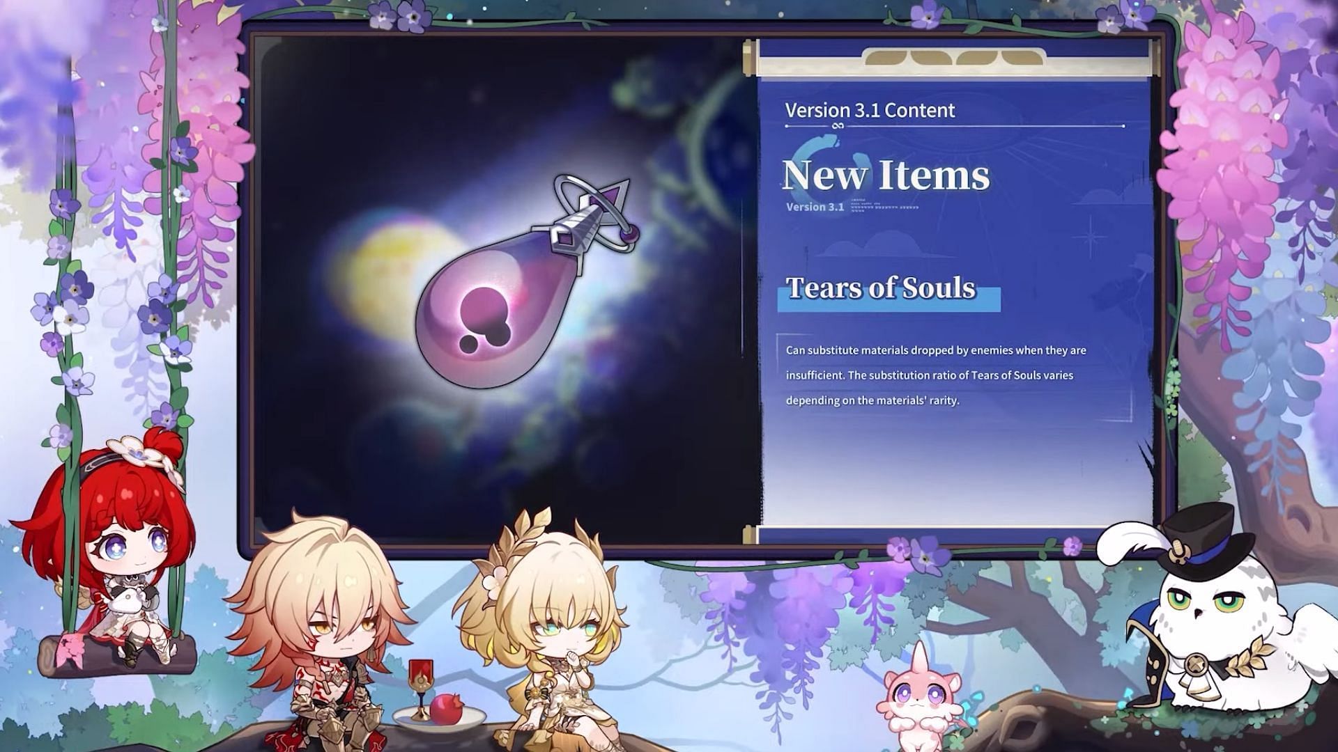 Tears of Souls is an upcoming Universal Material (Image via HoYoverse)