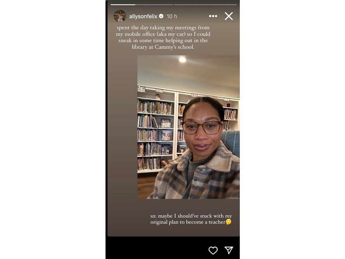 Allyson Felix&#039;s Instagram story