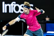 Rublev in action at the 2025 Australian Open - Source: Getty