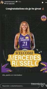 Natasha Howard's story (image credit: instagram/natashahoward_6)