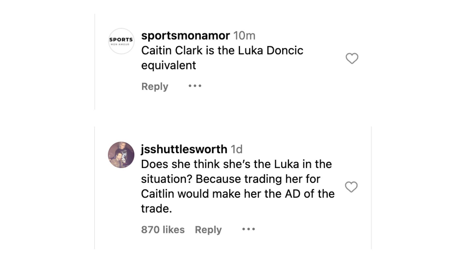 Fans push back on Sabrina Ionescu&#039;s comments regarding Luka Doncic trade. Photo Credit: SiriusXM Sports IG account