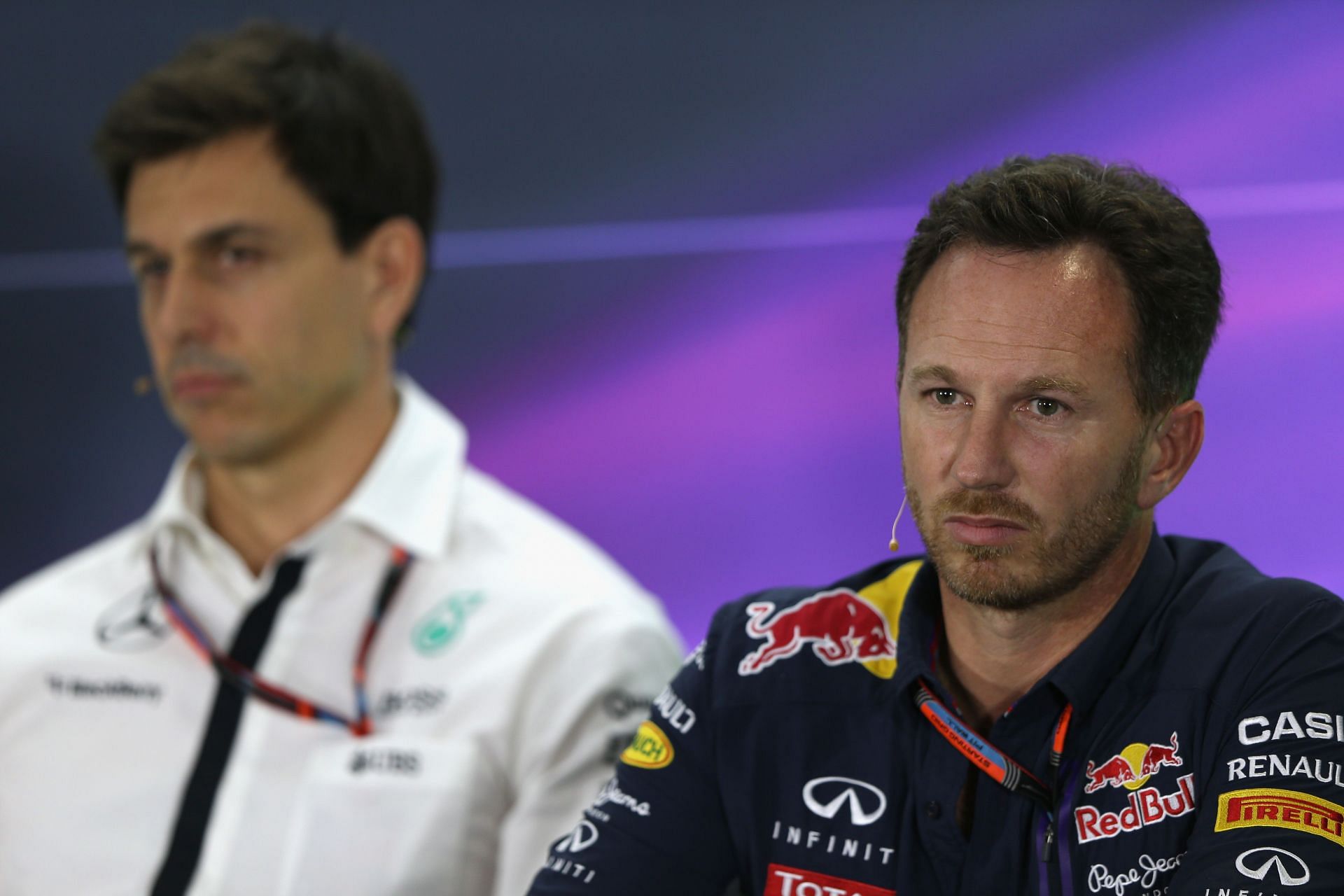 Toto Wolff [L] with Christian Horner [R] (Image Source: Getty)