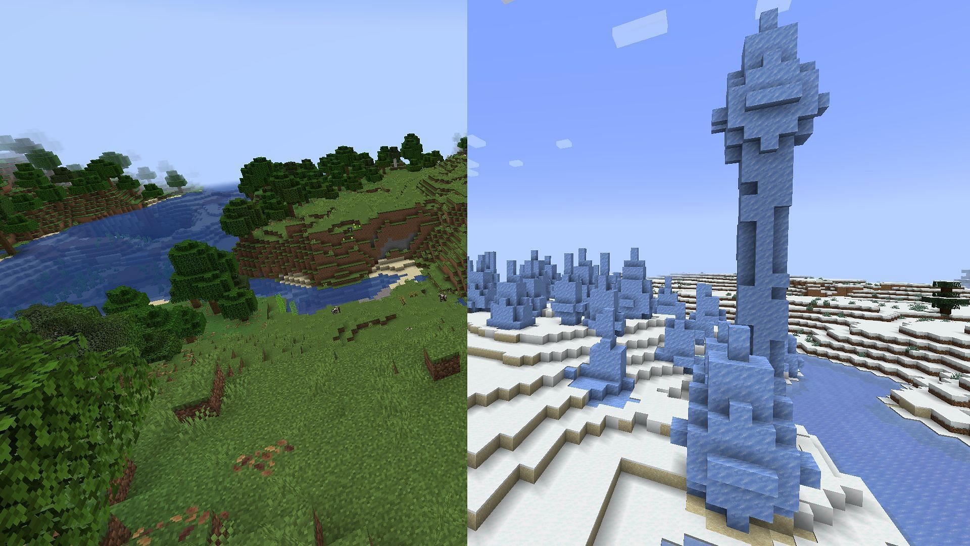 Flatland biomes are best for builds (Image via Mojang Studios)