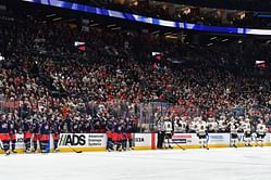 Watch: Johnny Gaudreau's wife Meredith holds back tears as fans in NHL arena sing 'Happy Birthday' for Baby Johnny on his 1st birthday