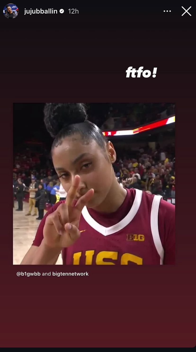 JuJu Watkins drops cryptic 1-word reaction after win over UCLA - Image source: Instagram/jujubballin