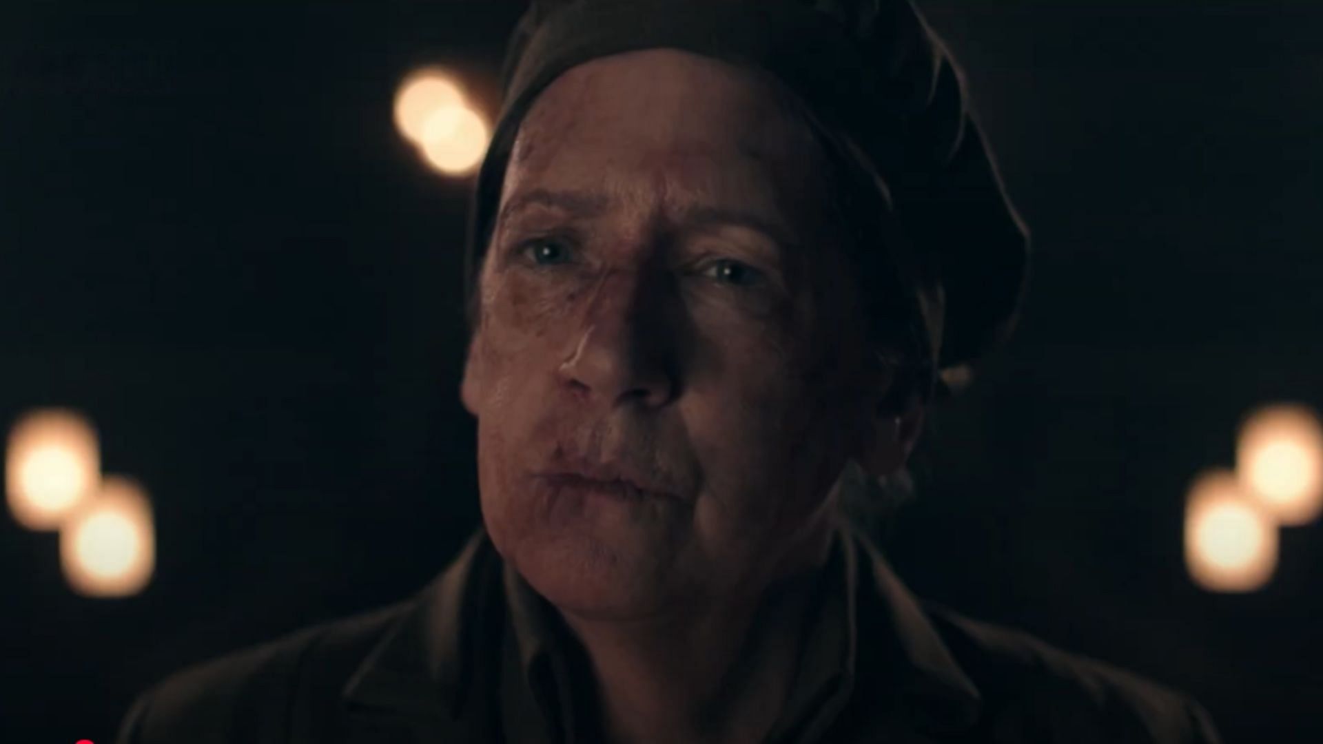 Ann Dowd as Aunt Lydia in The Handmaid&#039;s Tale (Image via YouTube/Hulu)