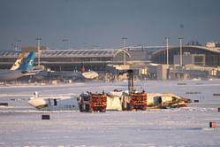 "I’m gonna start traveling by horse" - Netizens react as Delta plane flips while landing in Toronto with no casualties