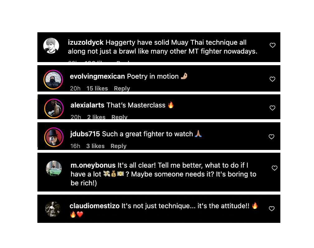 Screenshot of fans&#039; comments [ONE Championship/Instagram]