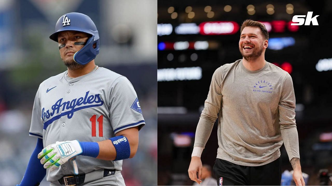 Miguel Rojas (left) and Luka Doncic (right) (Getty)