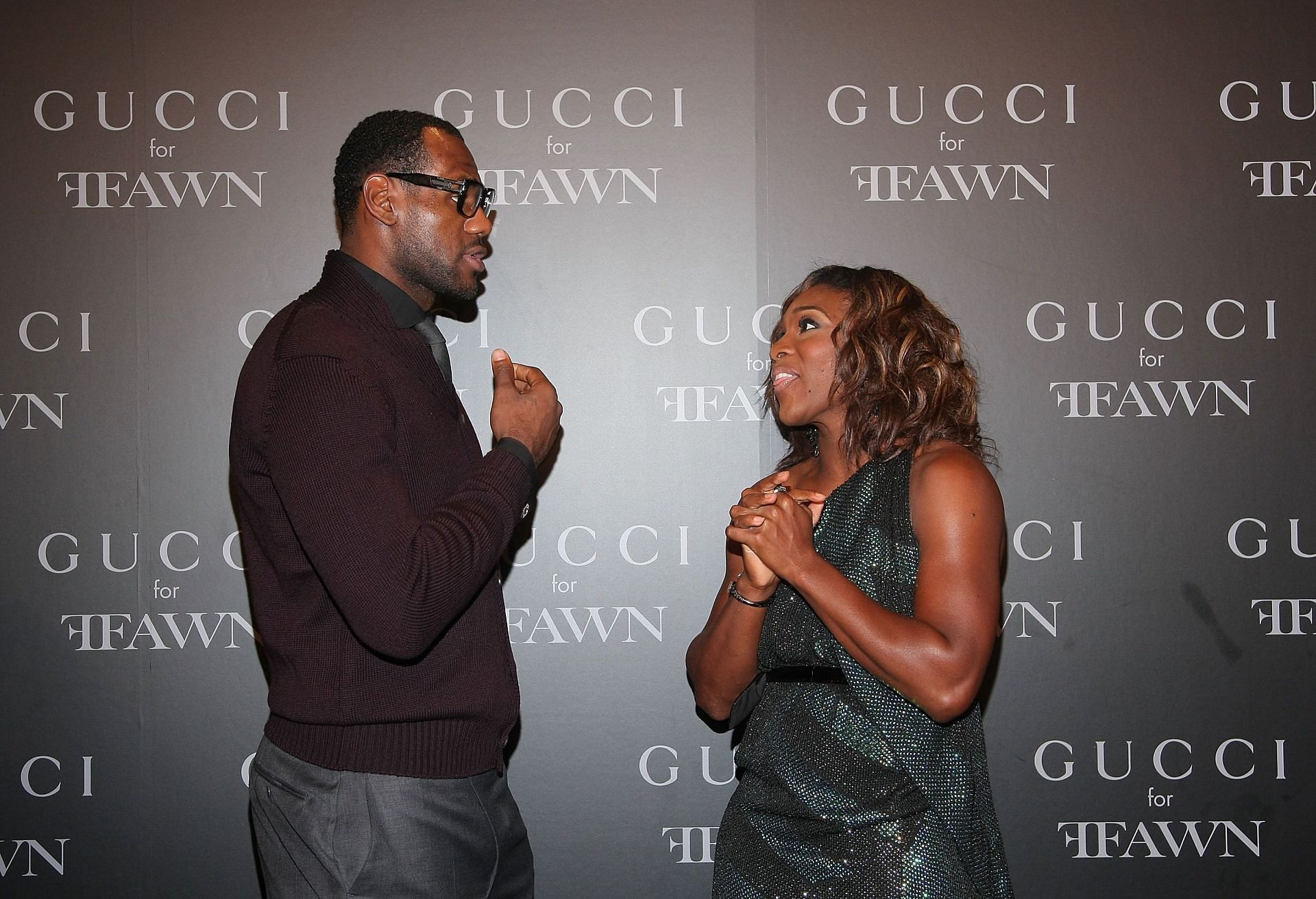 LeBron James and Serena Williams at a Gucci party in 2009 - Source: Getty