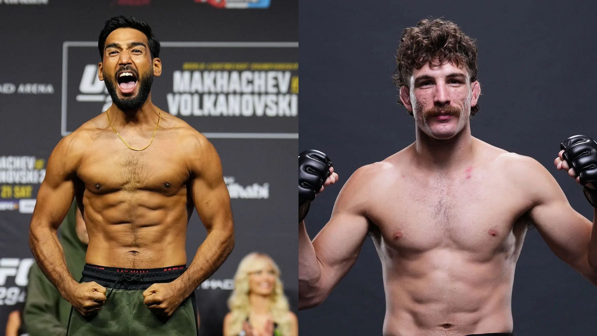 Anshul Jubli (left) could not return to winning ways against Quillan Salkilld (right) at UFC 312. [Image courtesy: Getty Images]