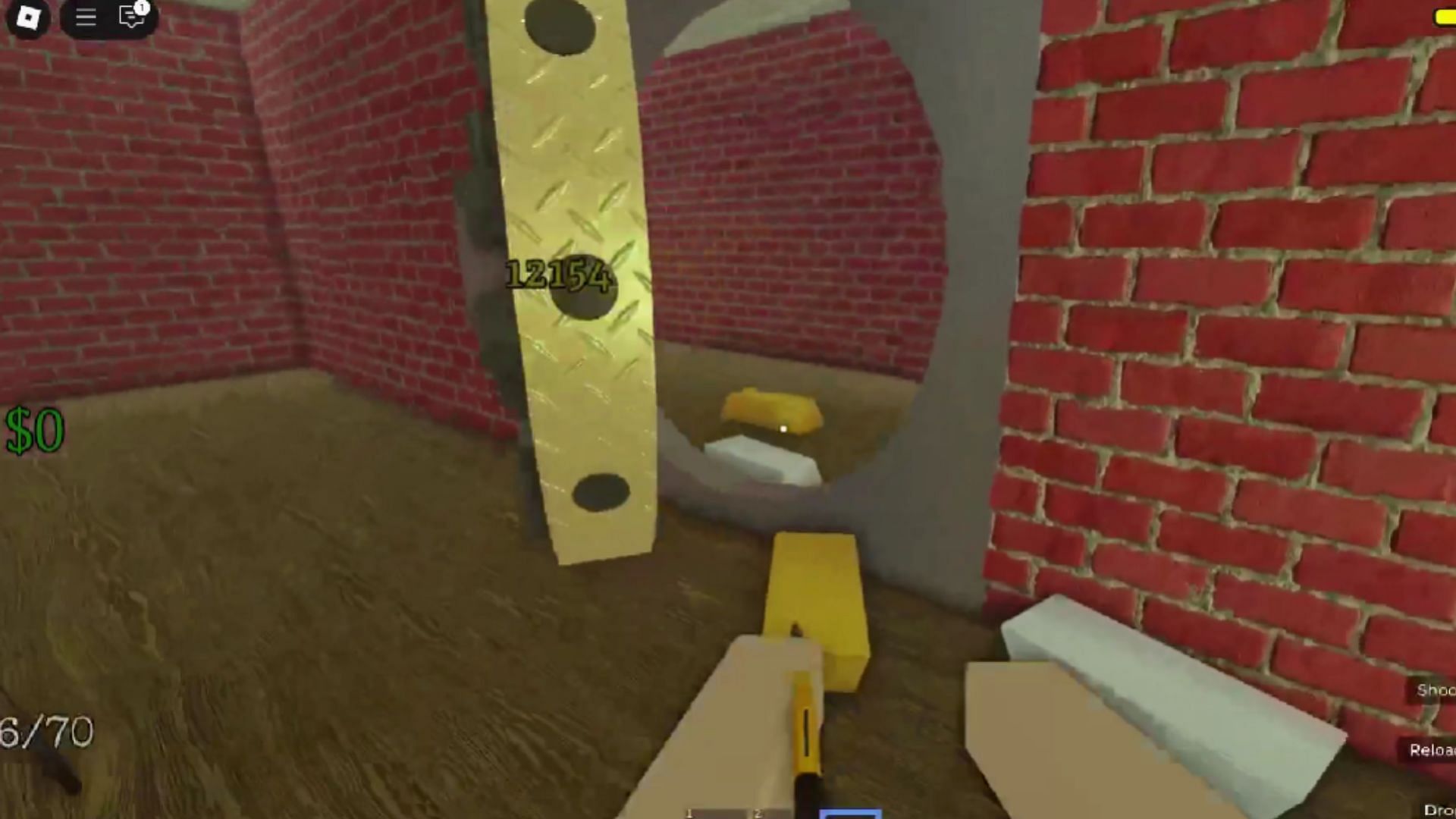 Open the vault to get free Gold Bars (Image via Roblox || YouTube/@codezzyrbx)