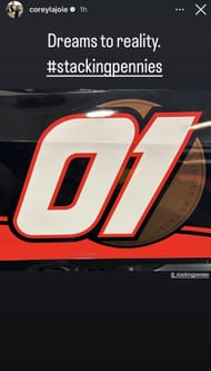 Screenshot via Instagram - @coreylajoie