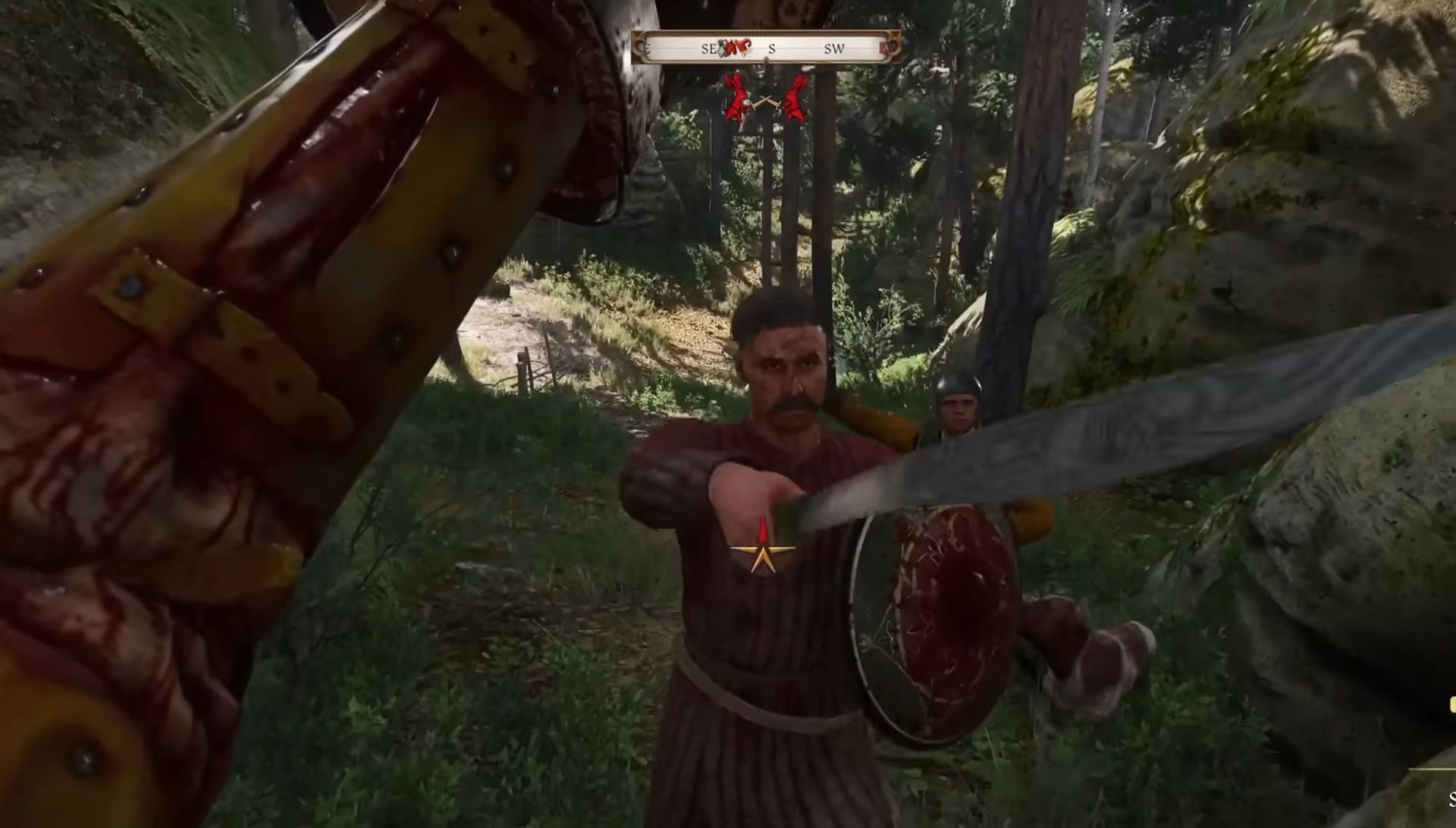 Pouches can keep you alive during fights (Image via Deep Silver)