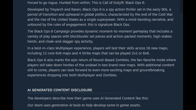 Activision confirms using AI in Call of Duty