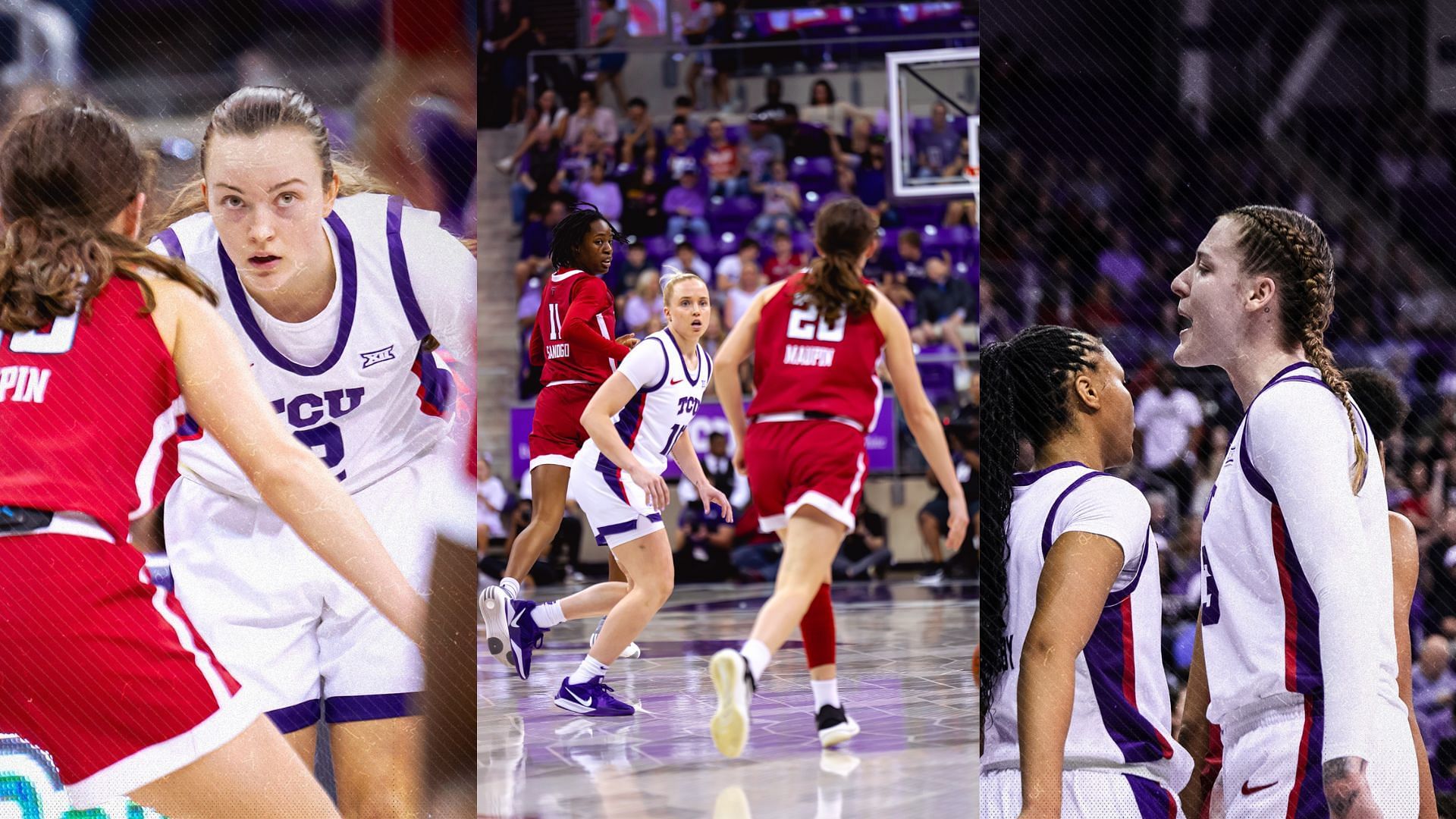 Madison Conner, Hailey Van Lith and Sedona Prince. Source: @tcuwbb on X