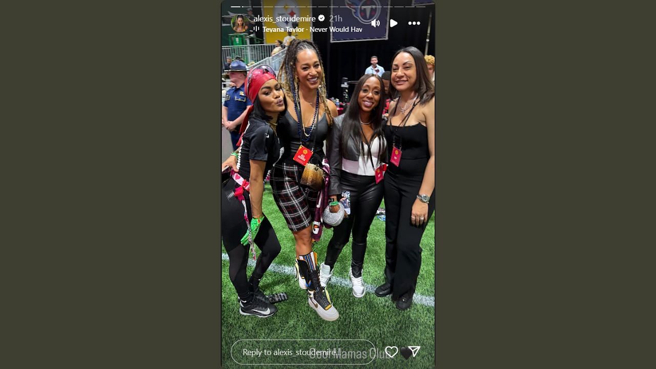 Alexis Welch meets up with Teyana Taylor and others. (Credits: @alexis_stoudemire/Instagram)