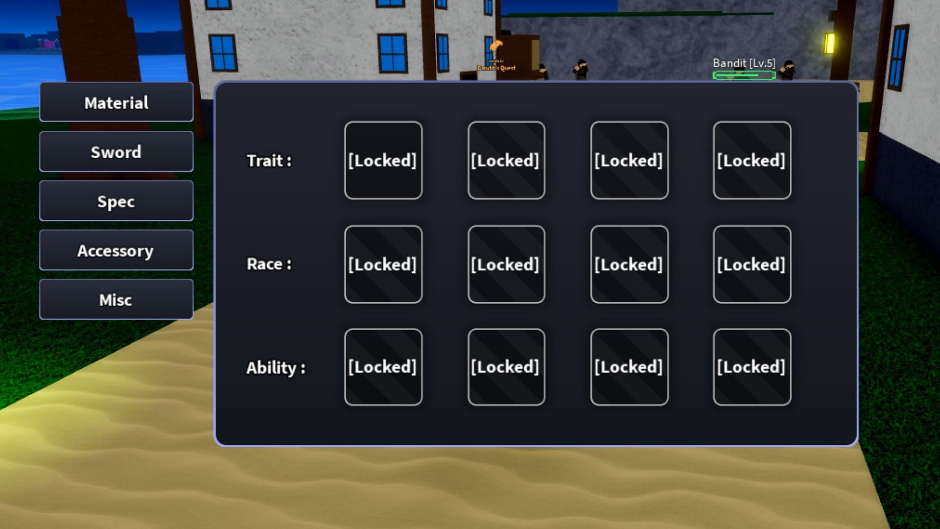 You can save your traits (Image via Roblox)