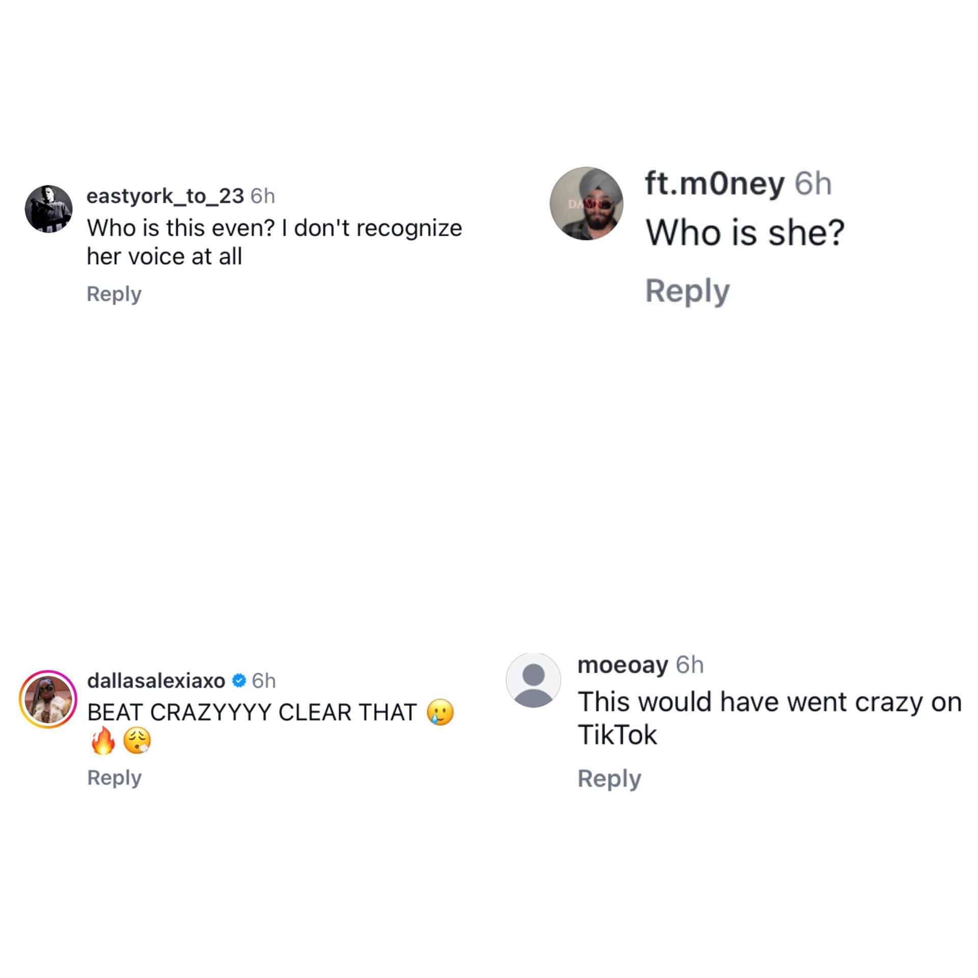 Comments about Drizzy&#039;s new unreleased snippet (Image via @plottttwistttttt/Instagram)