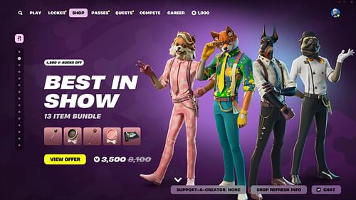 You can now purchase the Fetch, Chef, Alphonse, and Duke skins in Fortnite (Image via Epic Games)