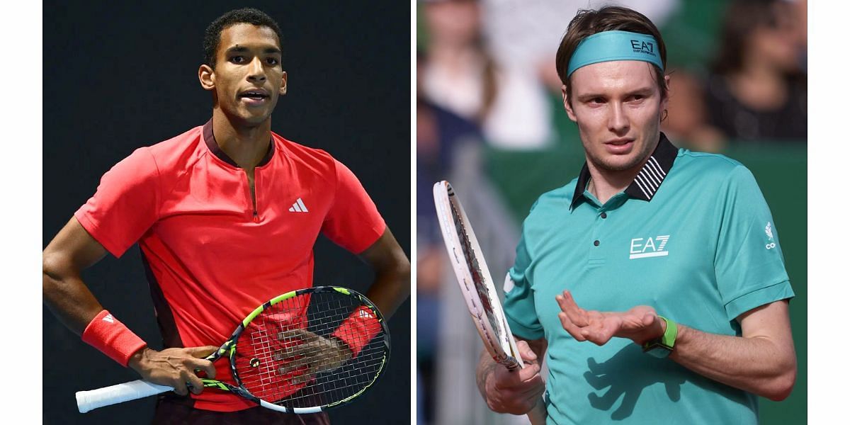 Felix Auger-Aliassime playing Alexander Bublik (Source: Getty)