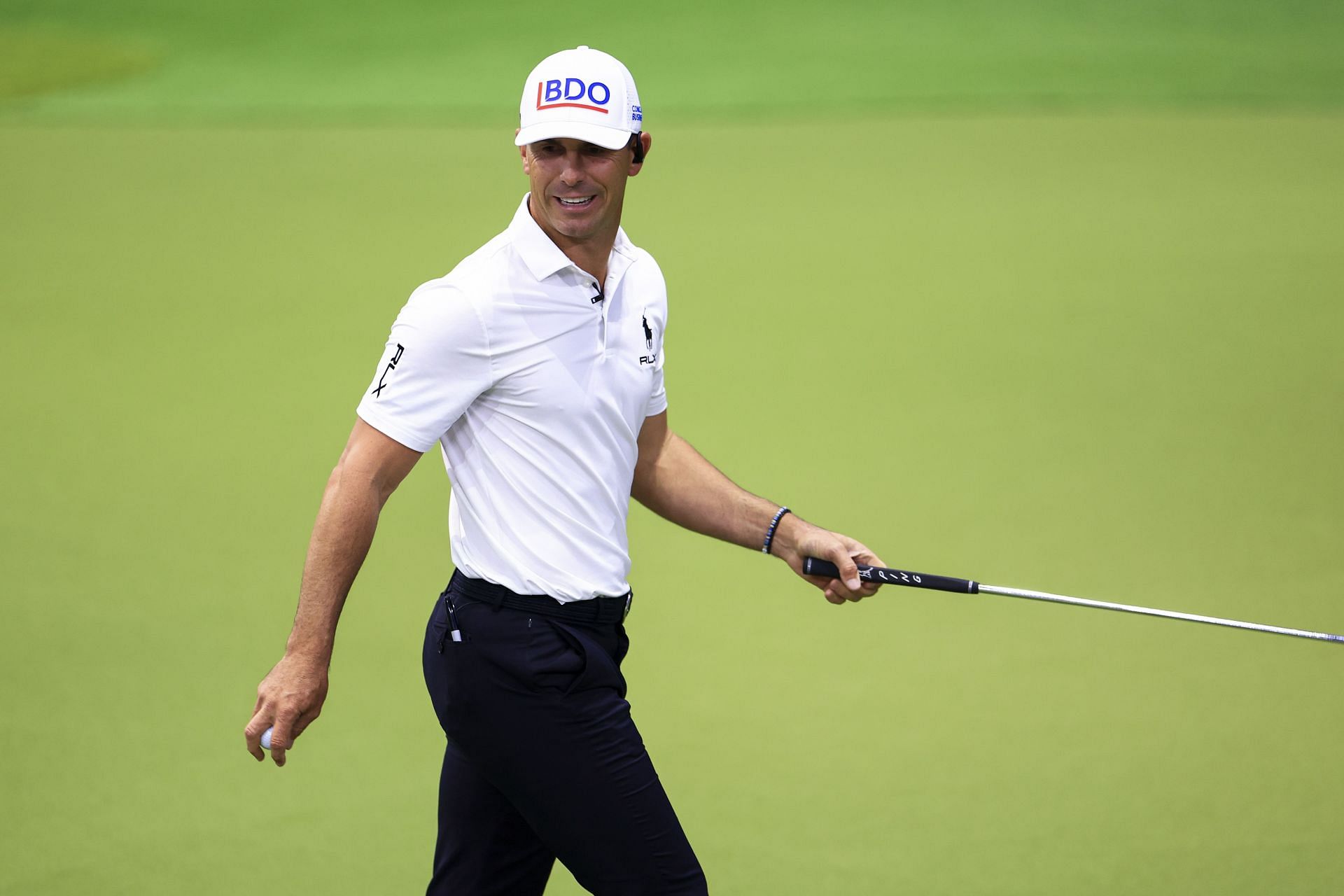 Billy Horschel at his recent TGL Match (via Getty)