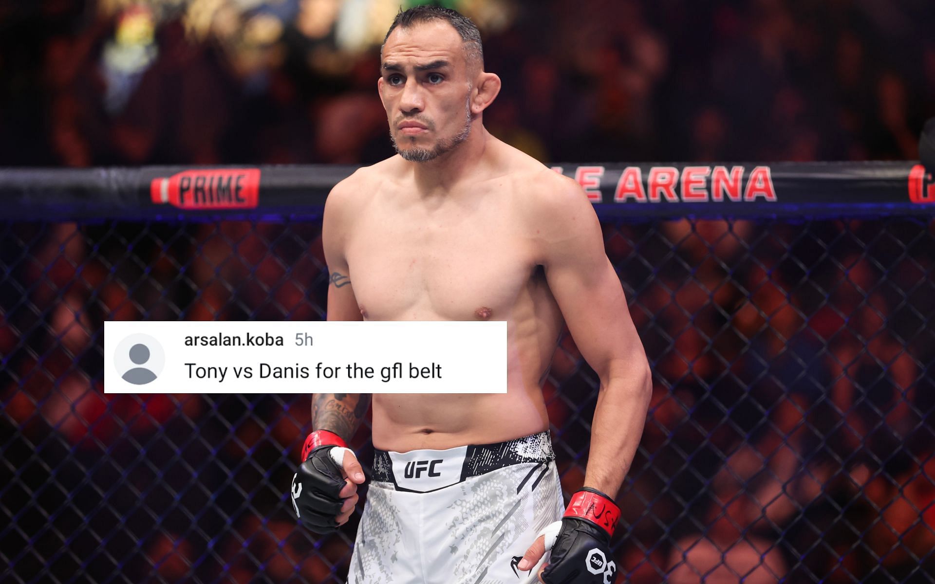 Fans reacted as Tony Ferguson shared a post featuring an edit of his opponents he had bloodied. [Image courtesy: Getty Images]