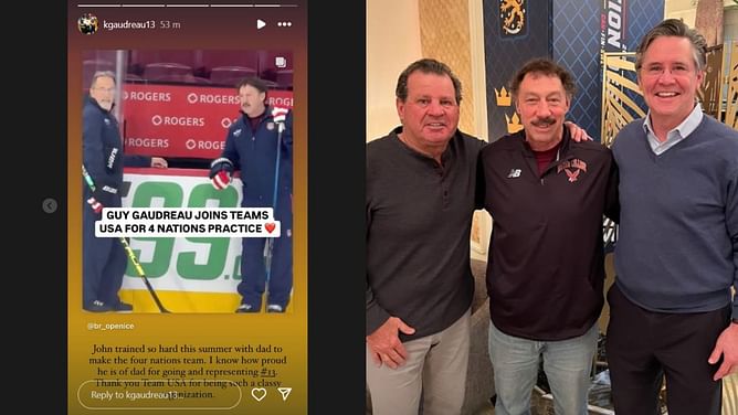 Johnny Gaudreau’s sister Katie pens heartfelt note as their father Guy represents #13 at 4 Nations practice