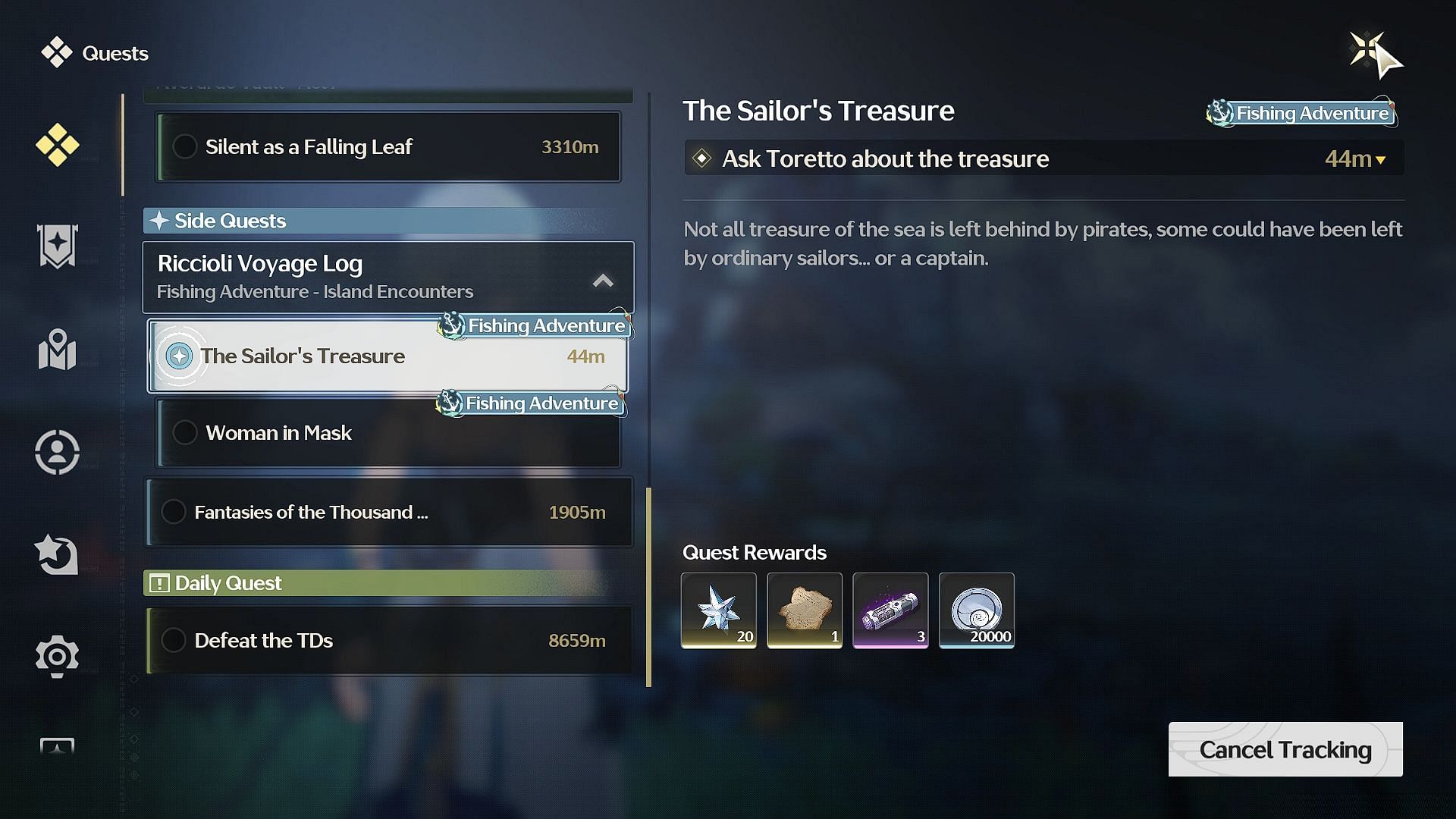 The Sailor&#039;s Treasure quest (Image via Sportskeeda Gaming/Kuro Games)