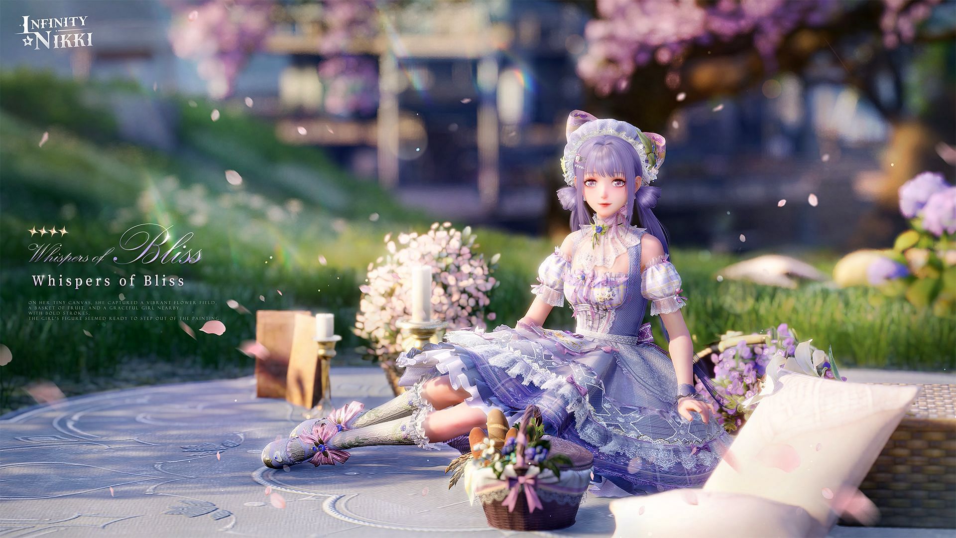 The Whispers of Bliss outfit will be featured on the Blossom Silhouettes banner (Image via Infold Games)