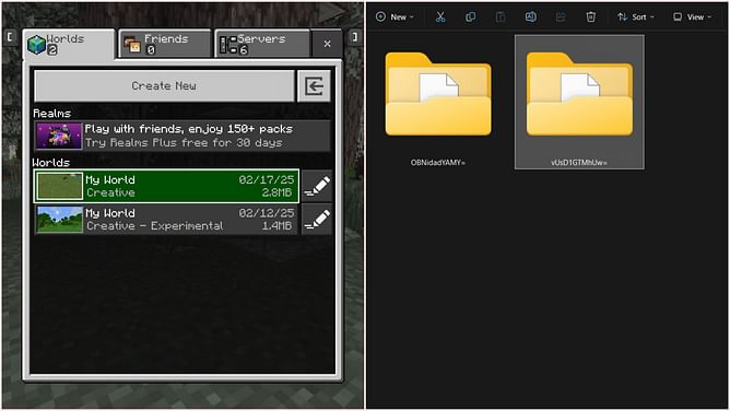 How to find Minecraft Bedrock world file