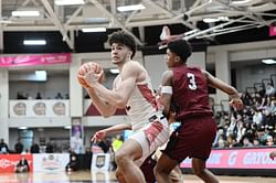 Carlos Boozer shares his reaction as sons Cayden and Cameron Boozer lead Columbus to a 30-point win to reach the State semifinals