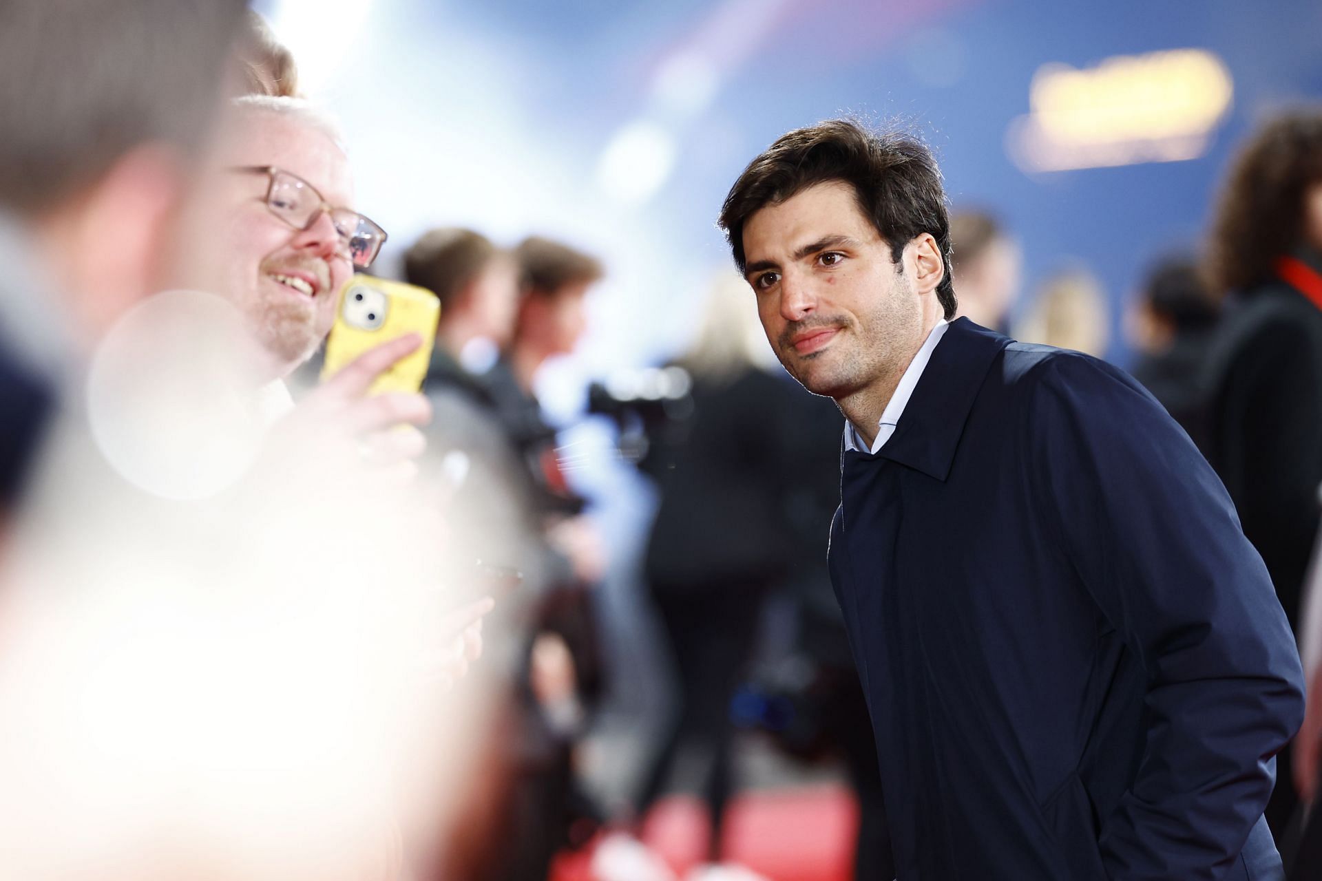 Carlos Sainz at the F1 75 Live - Arrivals - Source: Getty