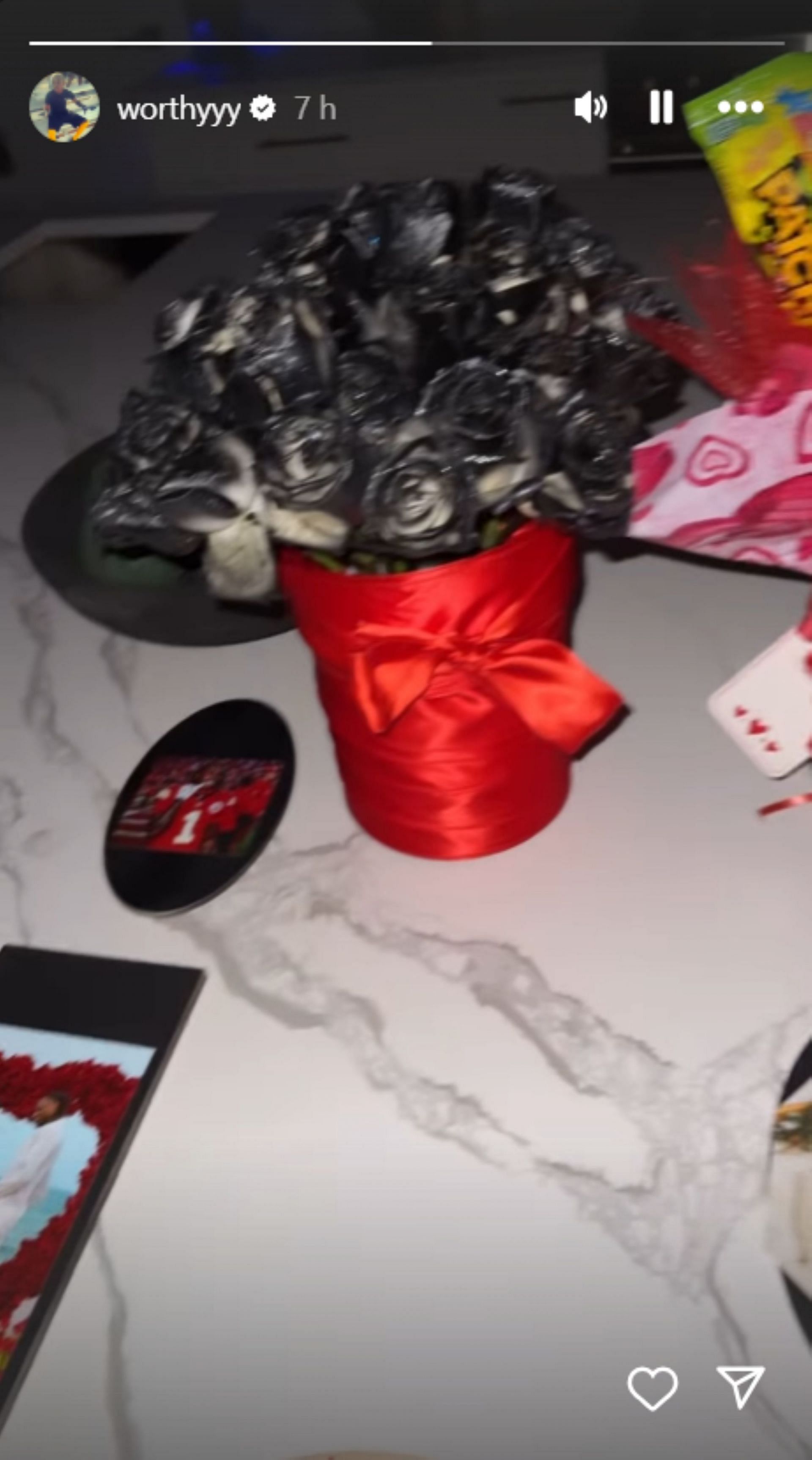 Tia Jones&#039; boyfriend Xavier Worthy made handmade gifts for his girlfriend on Valentine&#039;s Day; Instagram - @worthyy