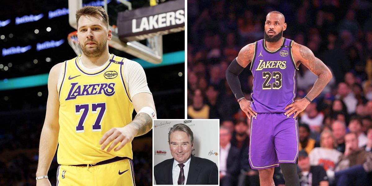 Luka Doncic (L), LeBron James (R) &amp; Jimmy Connors (inset) [Image Source: Getty Images]