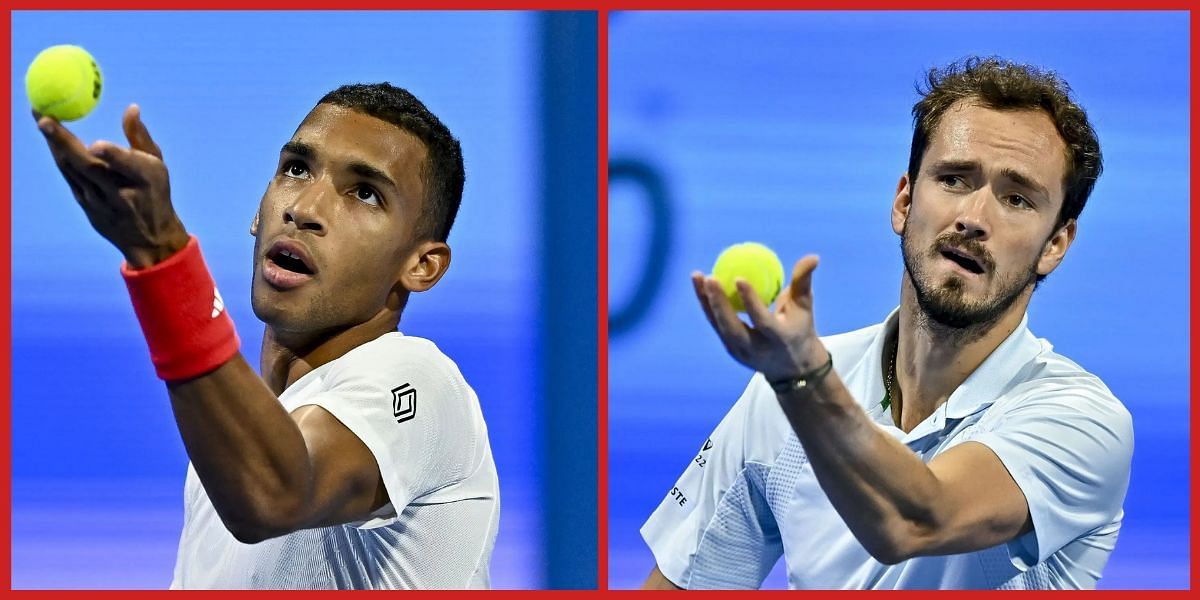 Felix Auger Aliassime and Daniil Medvedev (Source: Getty)