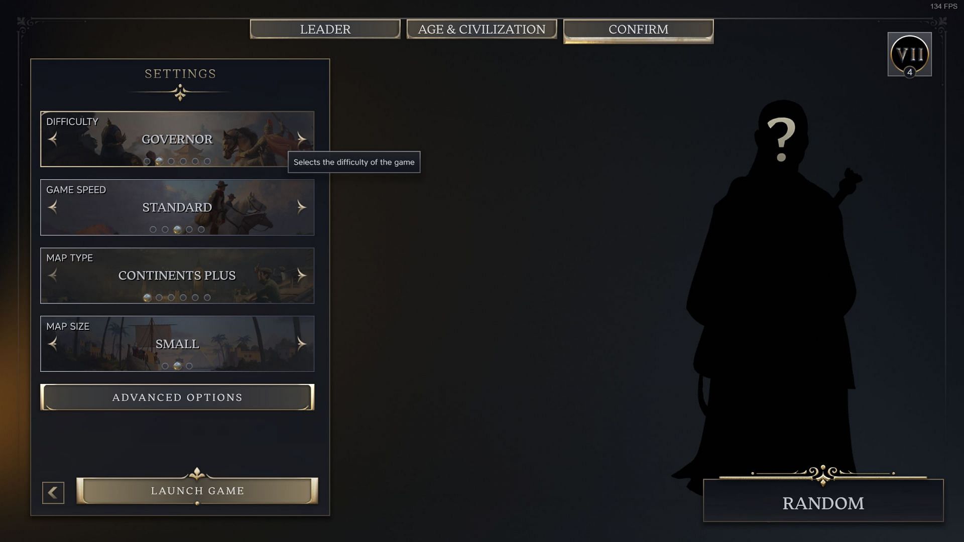 Choosing difficulty modes in Civilization 7 (Image via 2K)