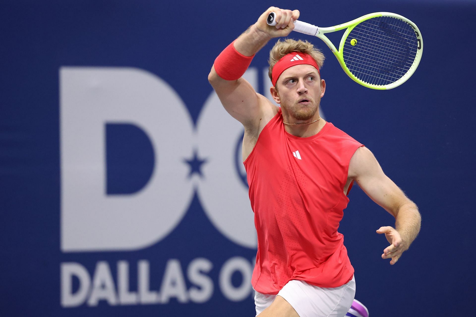 Davidovich Fokina hits a forehand in Delray Beach (Source: Getty Images)