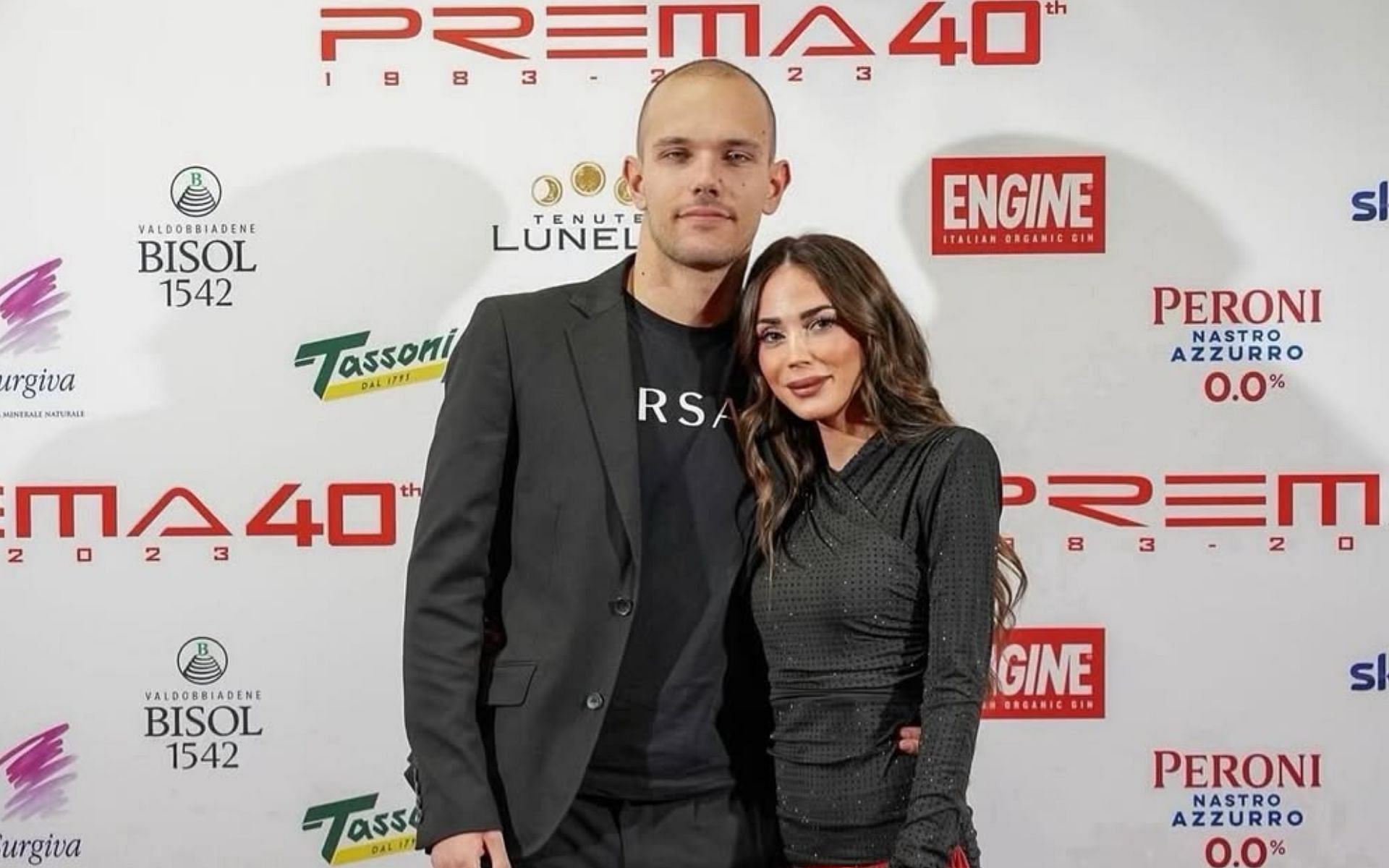 Luca Ghiotto and his girlfriend Desirèe at the PREMA gala dinner