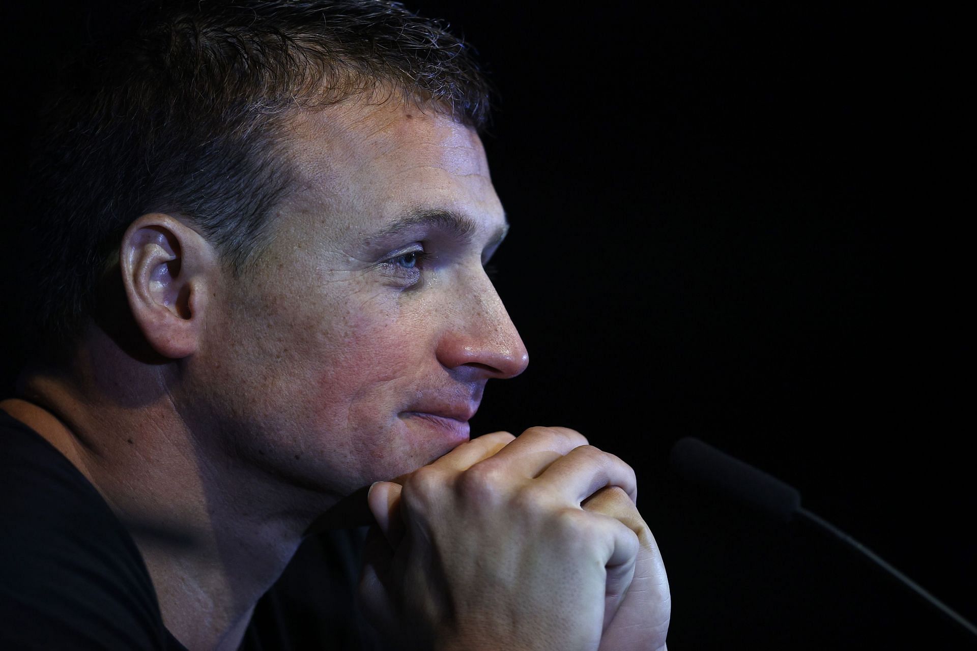 Lochte during a press conference at the 2021 U.S. Olympic Trials - Swimming - Day 6 - (Source: Getty)