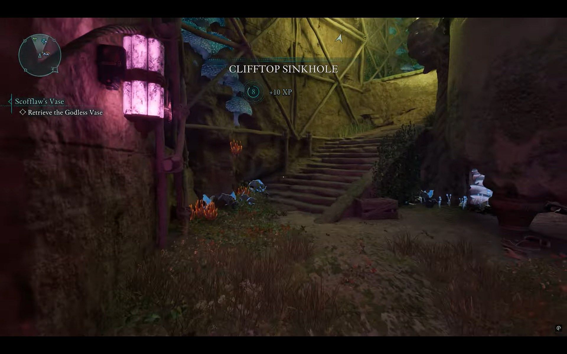 Enter the nearby cave entrance and work your way up to the top of the tower (Image via Xbox Game Studios)