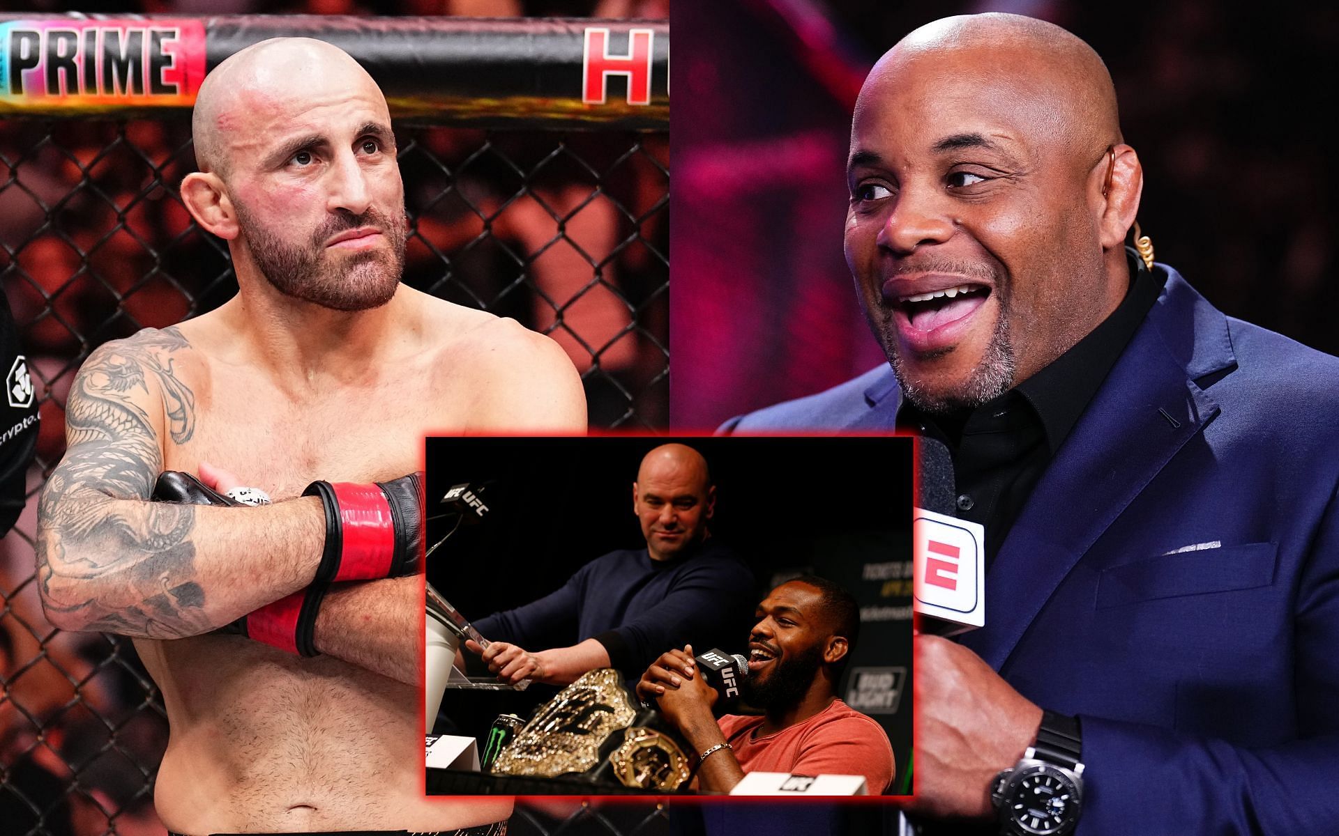 Alexander Volkanovski and Daniel Cormier answer fan question on Dana White and Jon Jones. [Images courtesy: Getty]